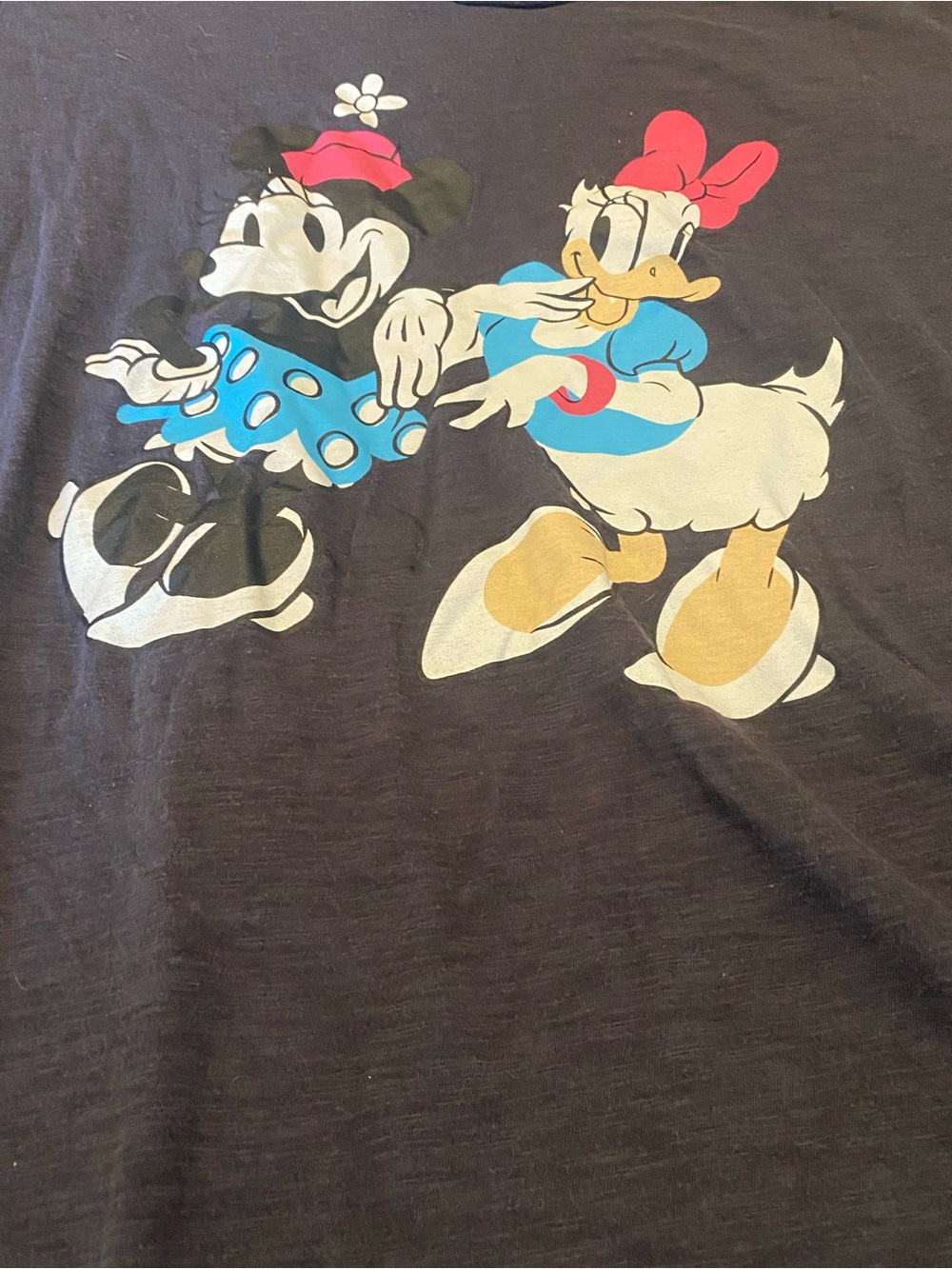 Womens Black Disney Minnie & Daisy Graphic Sleep Shirt - Picture 3 of 4